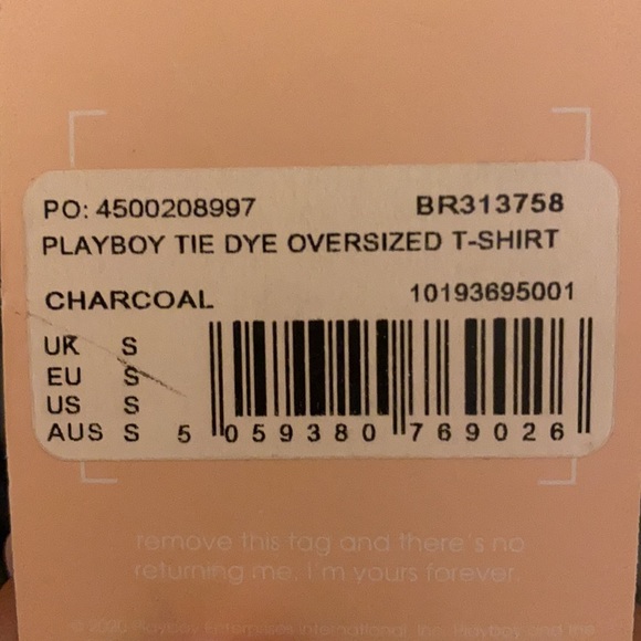 MISSGUIDED Charcoal Playboy Tee - Picture 2 of 2